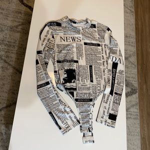 Newsprint body suit